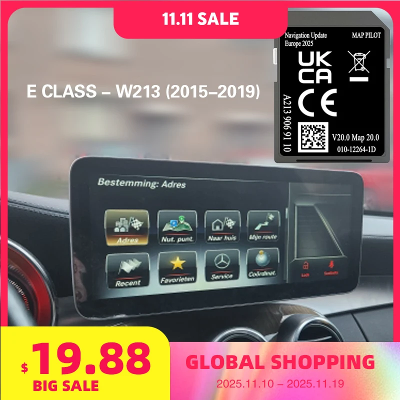 

for Mercedes E-Class W213 2015-2019 A2139069110 V20 Sat Nav 32GB GPS Maps Cover Germany Europe SD Memory Card