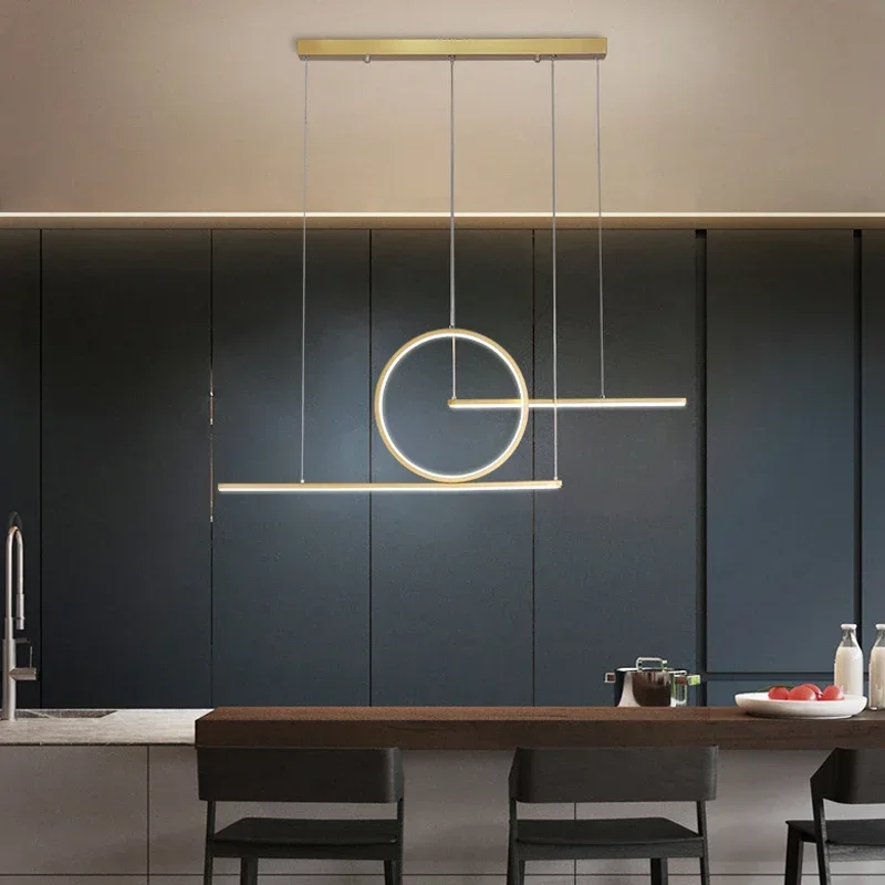 Modern Long Wire Aluminum Nordic LED Pendant Lamp Dining Bar Bedroom Study Coffee Hall Loft Hotel Chandelier Home Decor Lighting