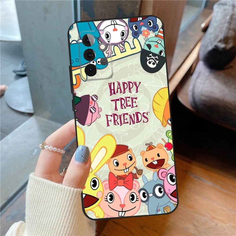 H-Happy Tree Friends-S Phone Case For SamsungS24,23,22,21,S20 Ultra Pro 10,S30Plus,S9,20lite Ultra Black Cover