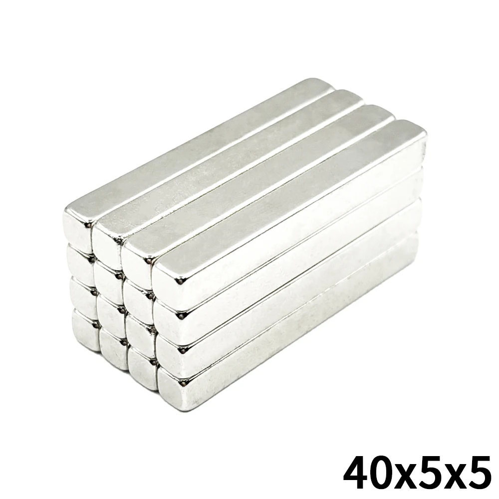 10 Pcs 40x5x5 N35 Neodymium Magnet 40mm X 5mm X 5mm NdFeB Block Super Powerful Strong Permanent Magnetic Imanes