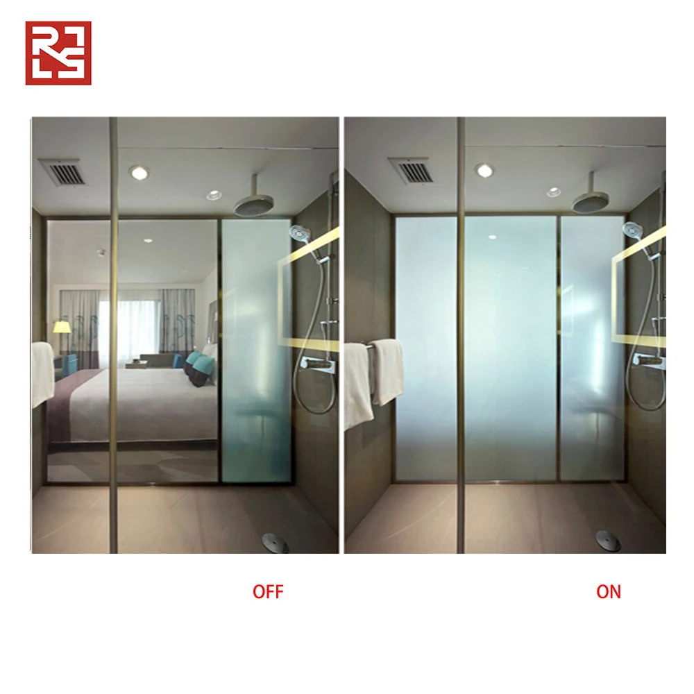 PDLC Self-Adhesive Switchable Smart Glass Film-Modern Decorative Privacy Film Heat Insulation for Bathroom Hospital Furniture