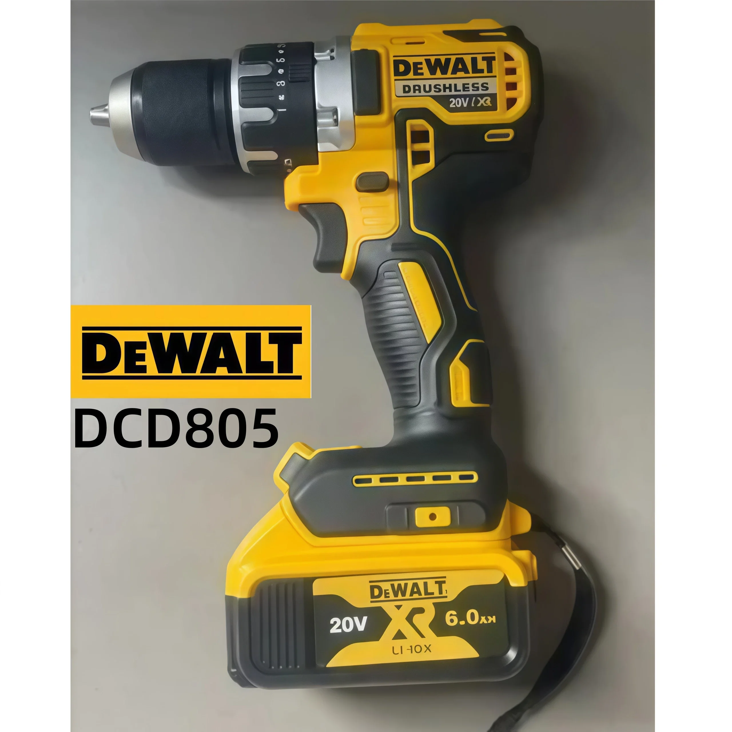 .DEWALT DCD805 Hand Screwdriver 20V Max Brushless Optional All In One Kit With 6Ah Lithium Battery And Charger For Tradesmen.