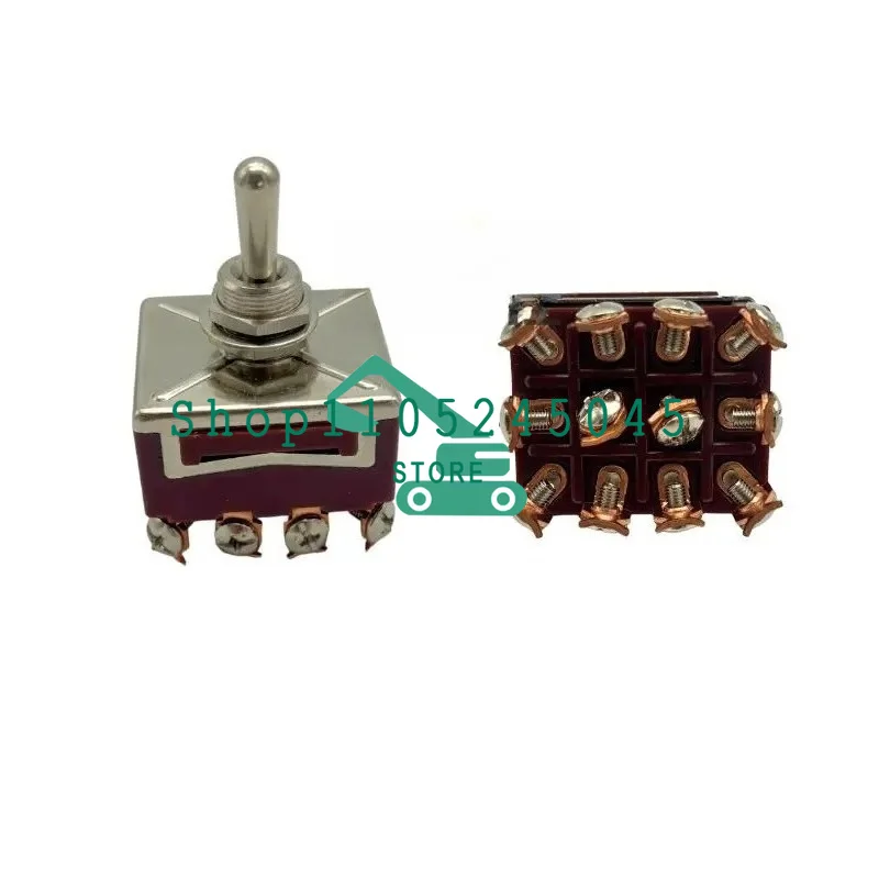 163-6710 163-6711 Handle Rocker Switch 12 Pin 250V 15A Self-resetting Toggle Switch