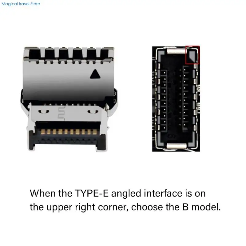 N2UB 90 Degree L Shaped USB3.1 Type E to Type C Converter Optimizes Internal Cable Management PH76EE A / PH76EE B