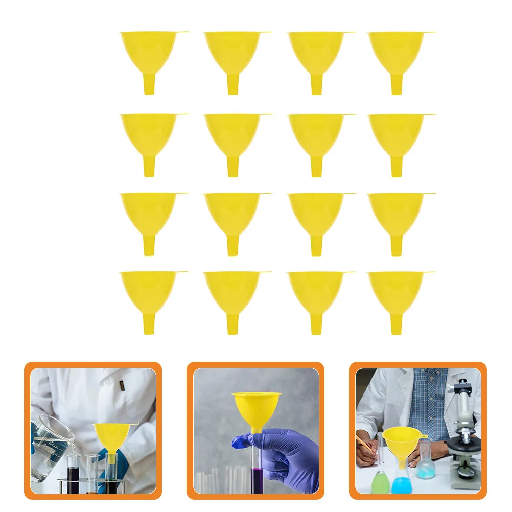 16Pcs Plastic Scientific Laboratory Funnel 60Mm Wide-Mouth Filter Funnel Corrosion Resistant Easy Grip for Lab Experiments
