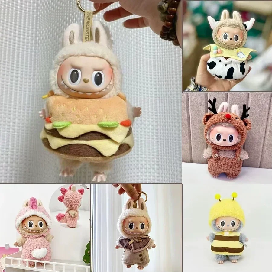 

Kpop Exo Style Labubu V1 - V2 Pit Strip Suit Mini Plush Climbing Outfit w/ Accessories Korea Fashion Must - Have for Idol Fans