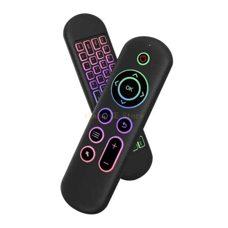 جهاز تحكم عن بعد M5TD مع/بدون إضاءة خلفية BLE5.2 2.4G Fly Mouse جهاز تحكم عن بعد صوتي #5