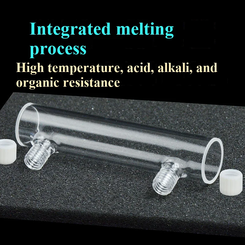 100mm quartz circular flow screw colorimetric dish - good sealing - acid and alkali resistant - UV transparent