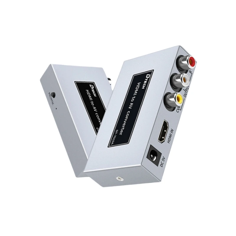 DTECH 1080P HDMI Convert to RCA AV HD Audio Video Converter Support NTSC PAL DT-7019A(MS)