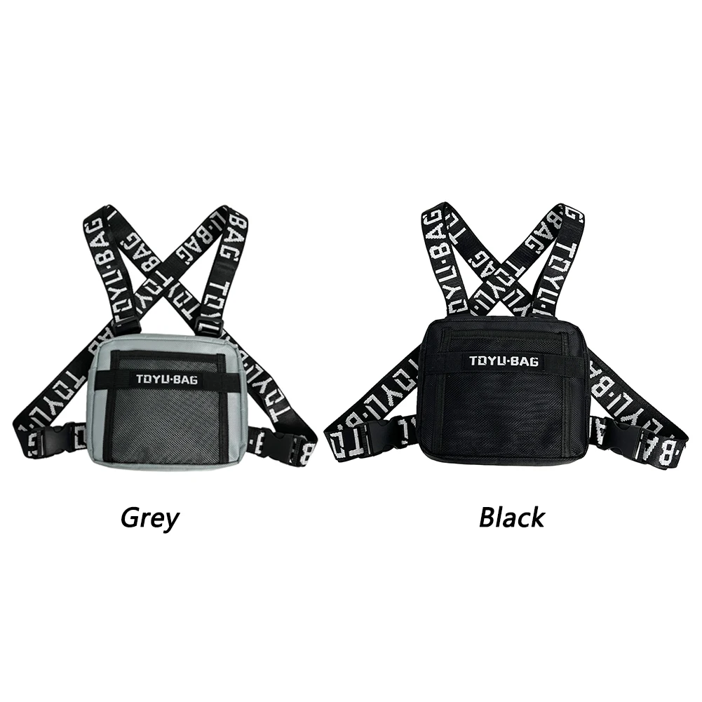 

Chest Rig Bag Adjustable Women Men Outdoor Hip Hop Streetwear Travel Fanny Pack