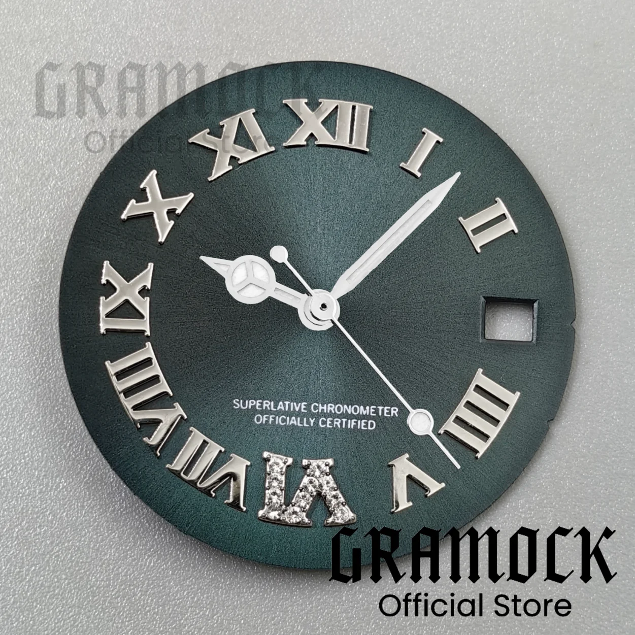 GRAMOCK 25 مللي متر ساعة رومانية بنية الطلب الأيدي Sunberst الماس الهاتفي ل NH15 التلقائي سيدة 31 مللي متر ساعة اليد تعديل الملحقات