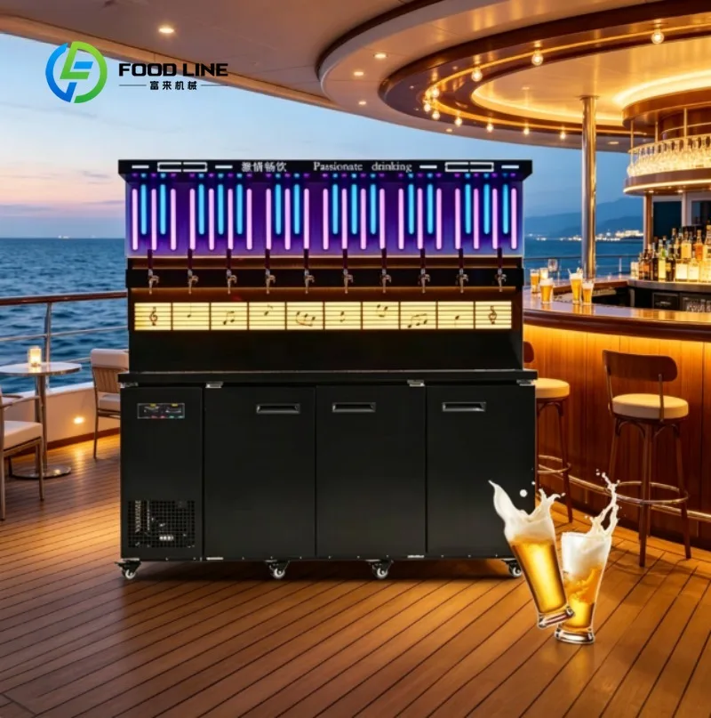 

Draft Beer Machine Commercial Beer Cooler Kegerator Stainless Steel Dispenser for Bar Restaurant Beverage Service