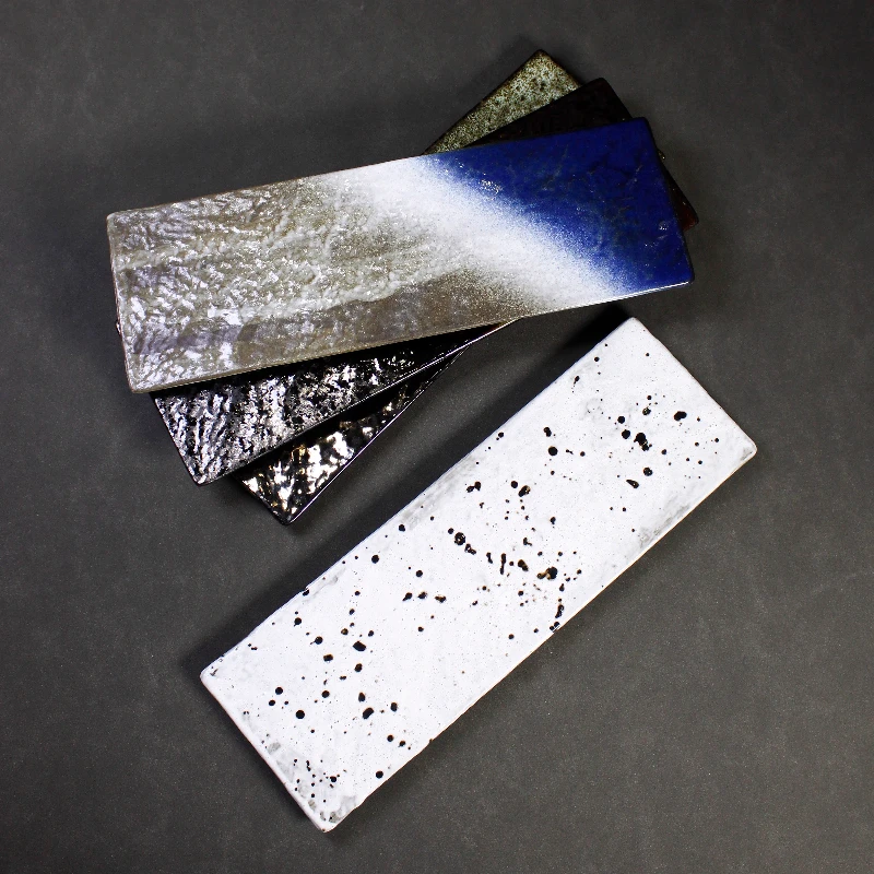 Japanese Style Kiln Transformation Sushi Plate, Long Plate, Color Glaze Creative Ceramic Snack,rectangular Flat Plate Restaurant