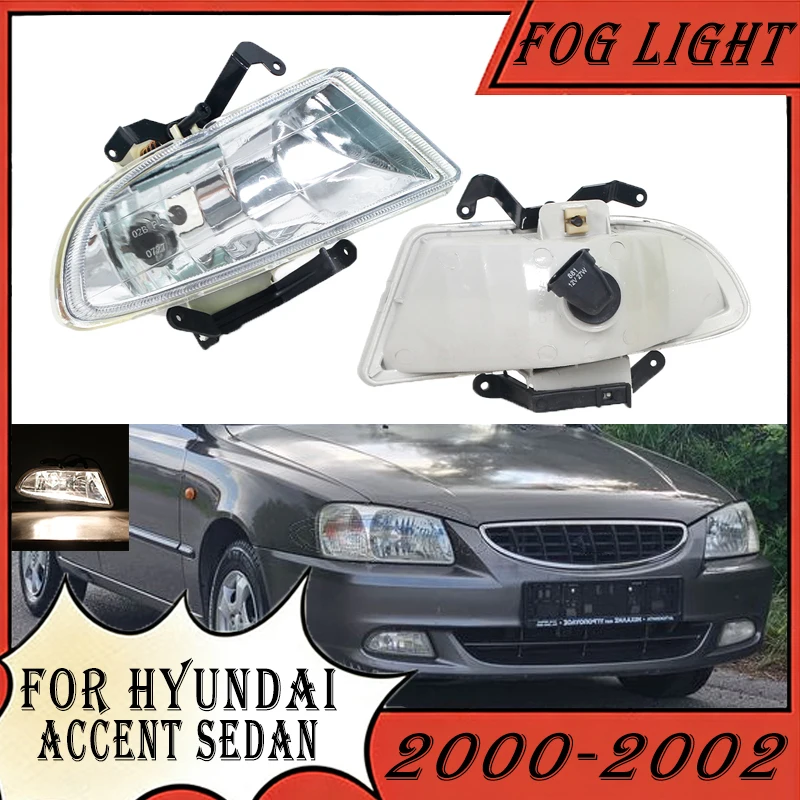 

Front Bumper Fog Light For Hyundai Accent Sedan 2000 2001 2002 DRL Headlight Daytime Running Light Fog Lamp Car Accessories