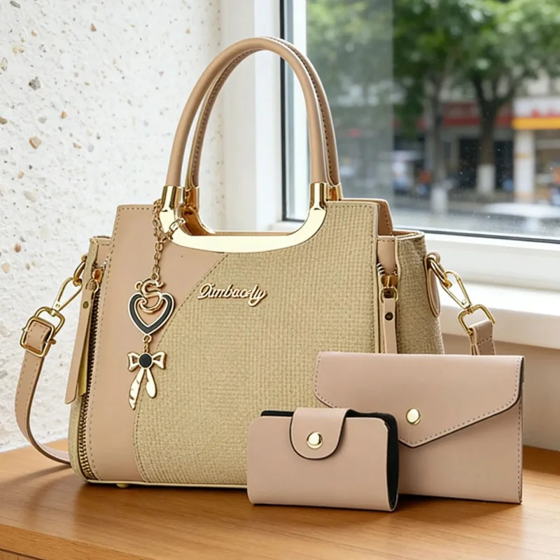 Elegante Conjunto de Bolsos de Mano para Mujer, Bolsos Bandolera Multicolor, Material PU Casual, Perfecto para Todas las Temporadas, Regalo Ideal para el Día de la Madre