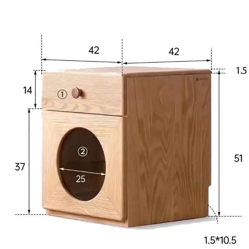 Bauhaus Unique Bedside Table Nordic Storage Drawers Space Saving Night Stand Small Spaces Comfortable Muebles Bedroom Furniture
