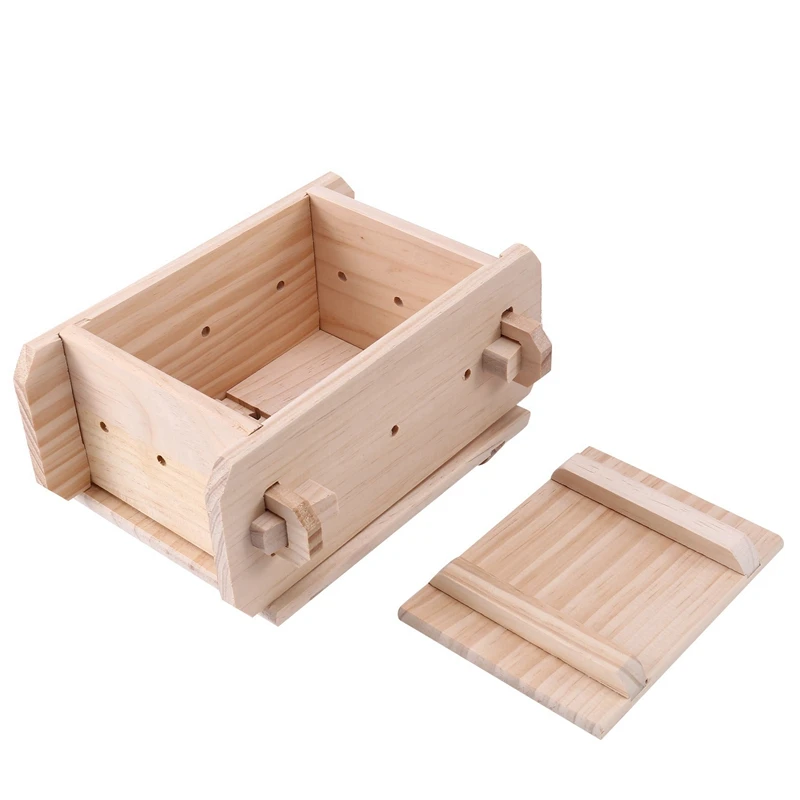 2x Tofu-Form werkzeug, abnehmbare Holz press box, Home Kitchen Tofu Maker Pressform-Kit für DIY Tofu-Form Kochen hand gefertigt