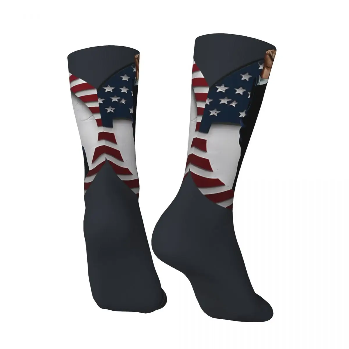 Hip Hop Retro Donald Trump Assassination Attempt 2024 Crazy Men's compression Socks Unisex Donald Trump Sock Boys Gift