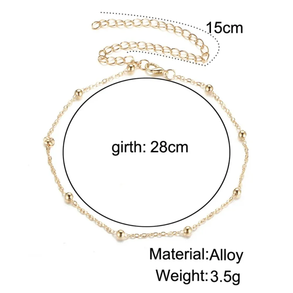 FSUNION 2024 New Gothic Punk Single Layer Copper Beads Chain Article Necklace for Women Sexy Metal Alloy Choker Jewelry Gifts