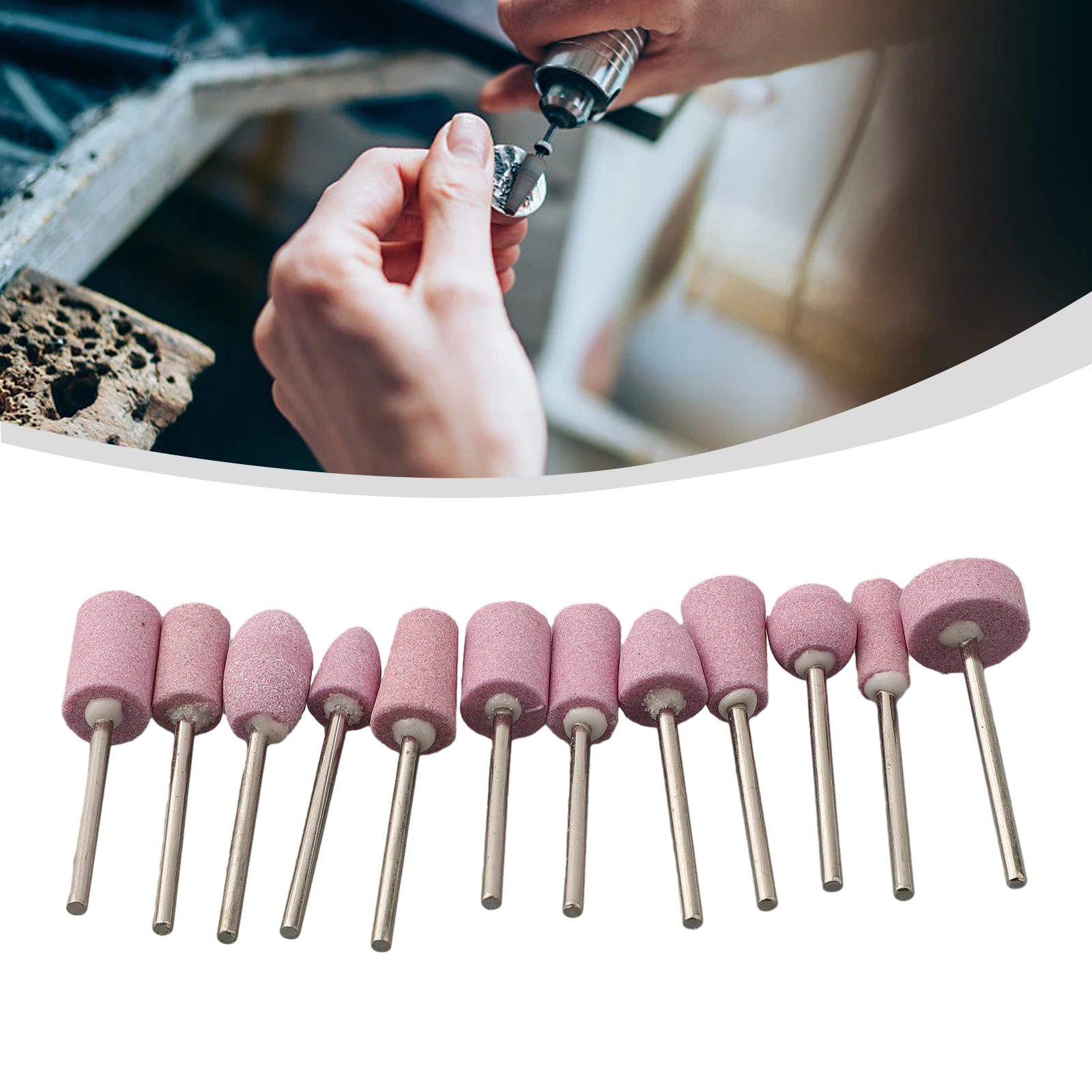 High Quality Grinding Head Nail Art Drill Bits 12pcs/Set 2.35mm Shank Electric Drill Bit Wheel For DIY Grinding