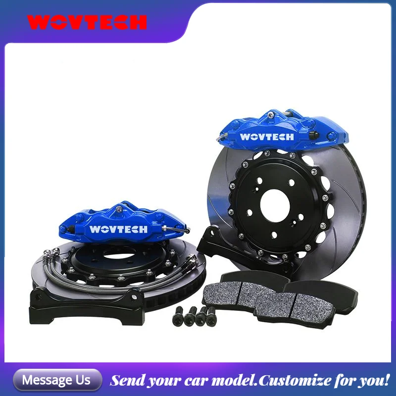 Wholesale Big Brake Kit 4 Pots Blue Calipers  with 345mm Slotted Disc for Audi A6 C6  Front 18 inches