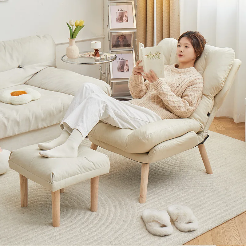 Lazy sofa single comfortable recliner balcony bedroom sofa chair dormitory computer home leisure back chair ins