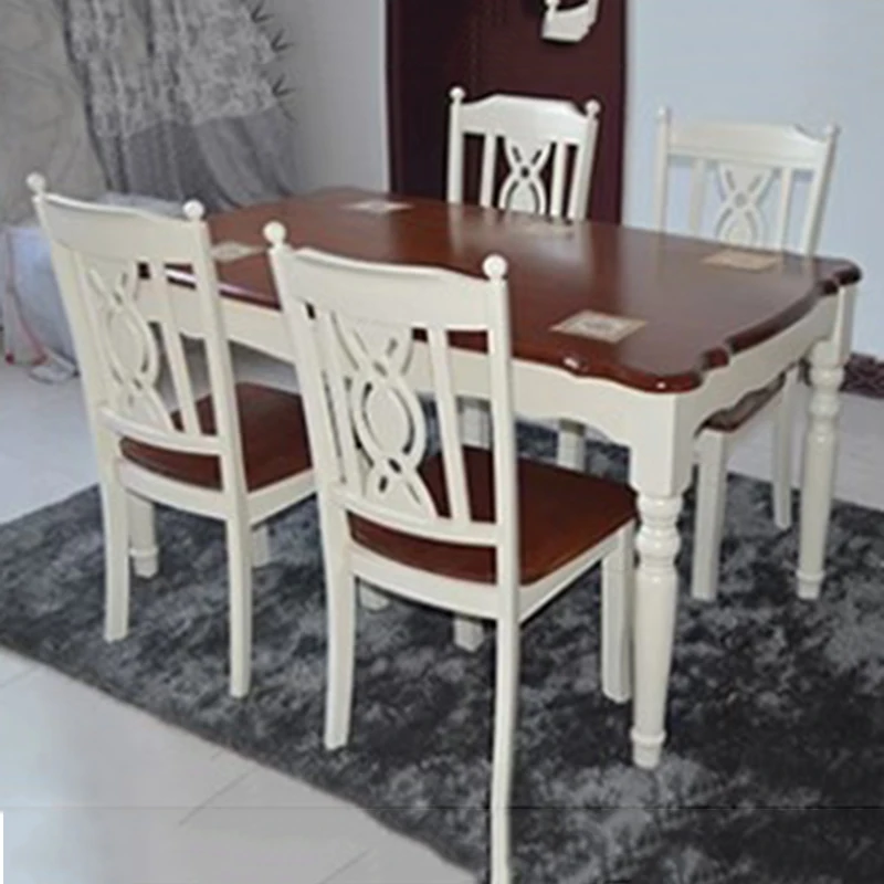 

Modern Chairs Dining Table Kawaii Rectangular Restaurant Set Tables Living Room Wood Space Saving Mesas De Comedor Furniture