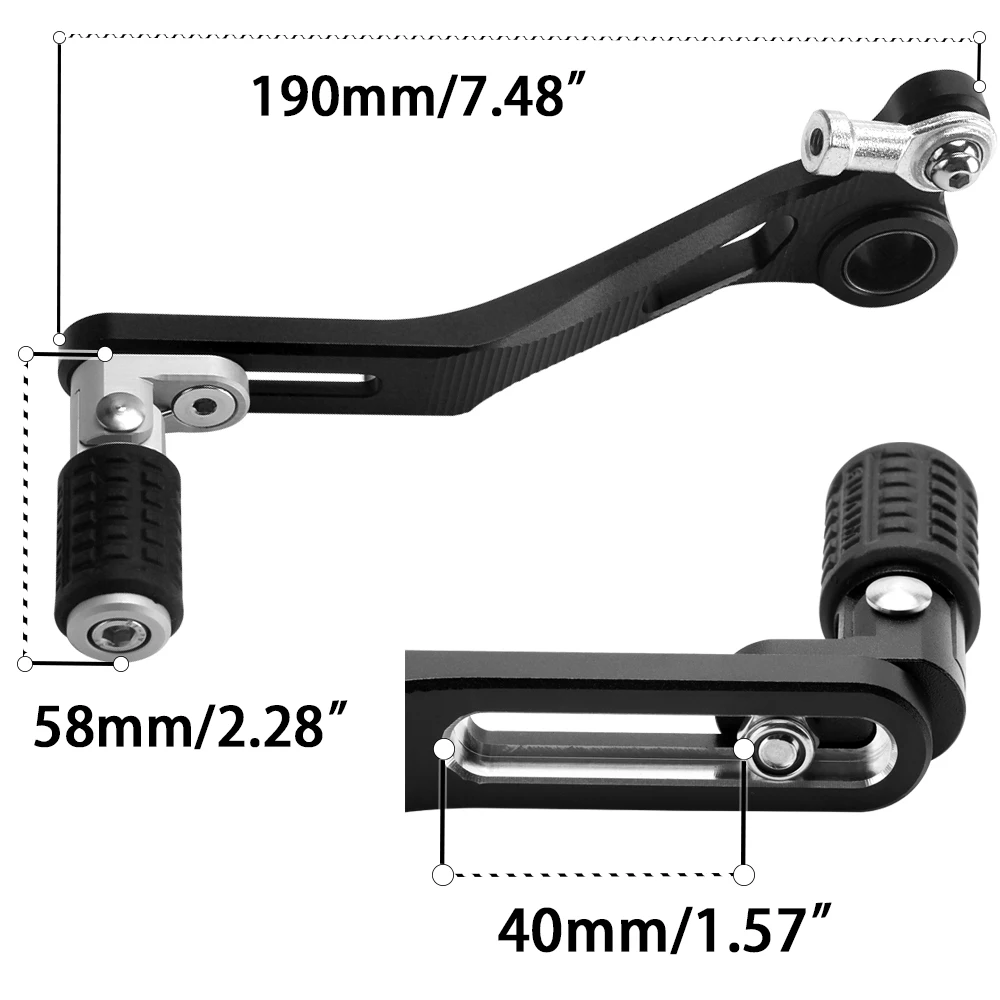 Motorcycle Gear Shift Lever Brake Pedal Toe Foot Peg Shifter Pedal Footrest Accessories For KAWASAKI Versys 650 2008-2023