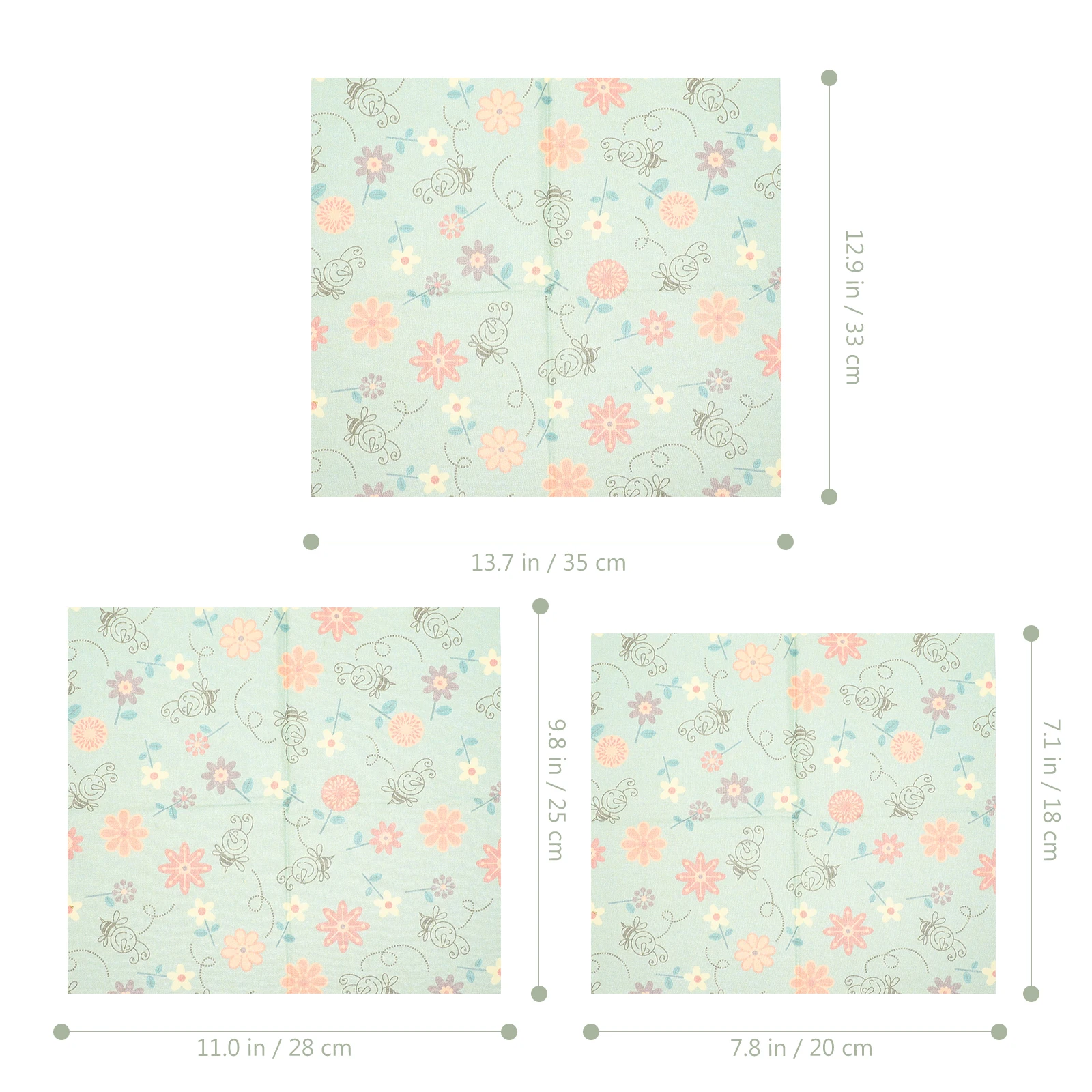 

3 Pcs Reusable Food Wrap Fresh Preservation Cloth Charcuterie Items Beeswax Wraps Covers Sandwich