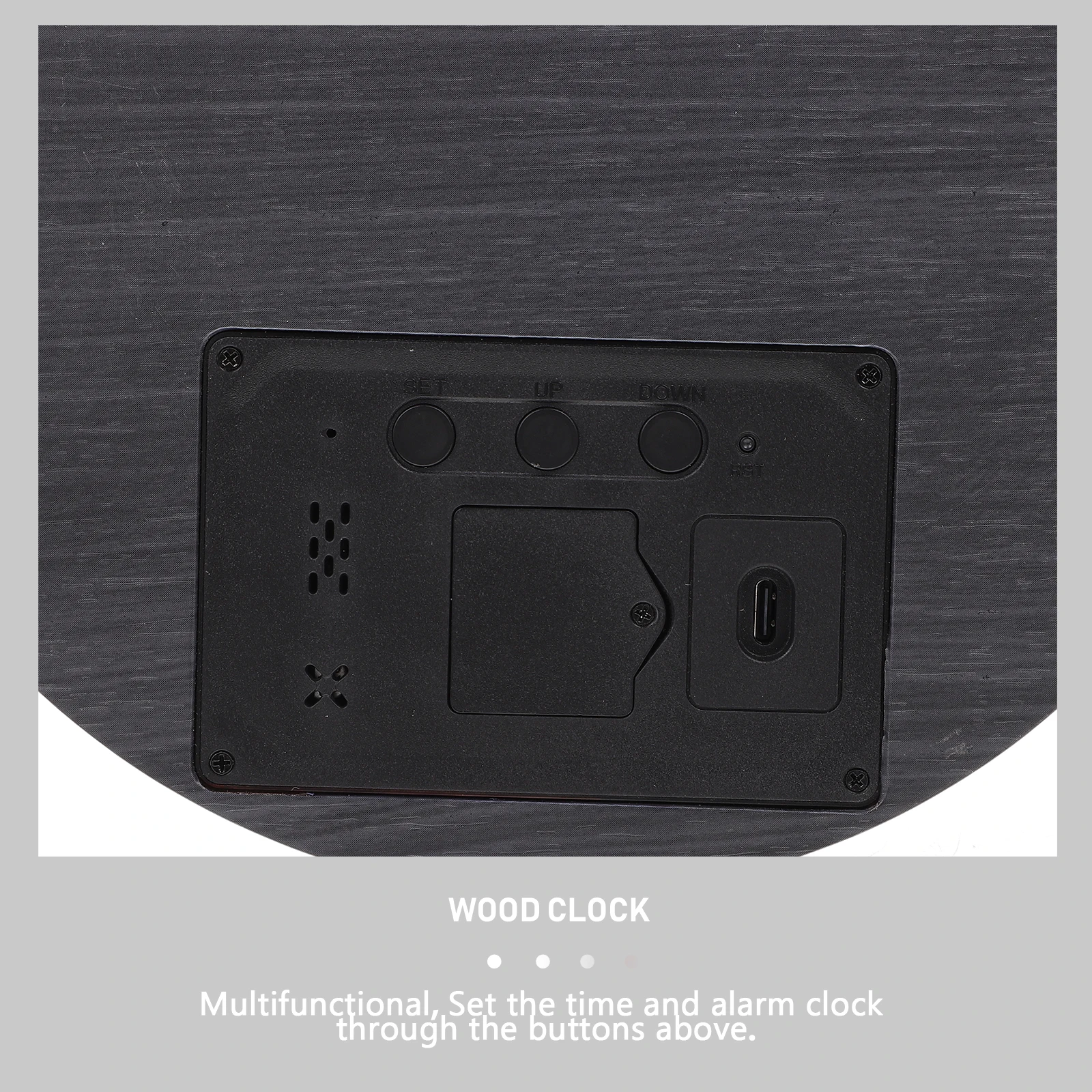 

Multifunctional Wooden LED with Mirror Rechargeable Digital Alarm Waterproof Moisture-Proof Desktop Wall Mount Vintage Mantel