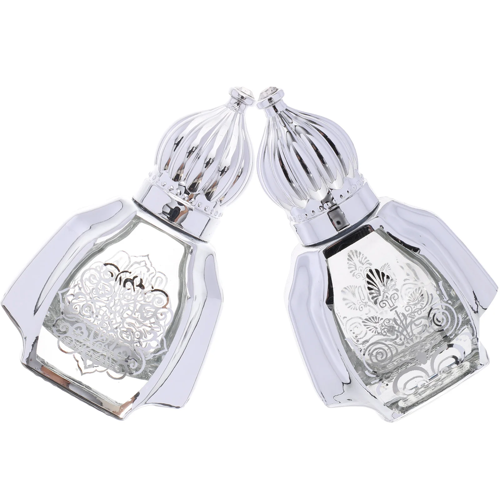 에센셜 오일 및 향수용 다기능 롤러 병 2개 여행 필수품 롤온 병 장식용 향수병