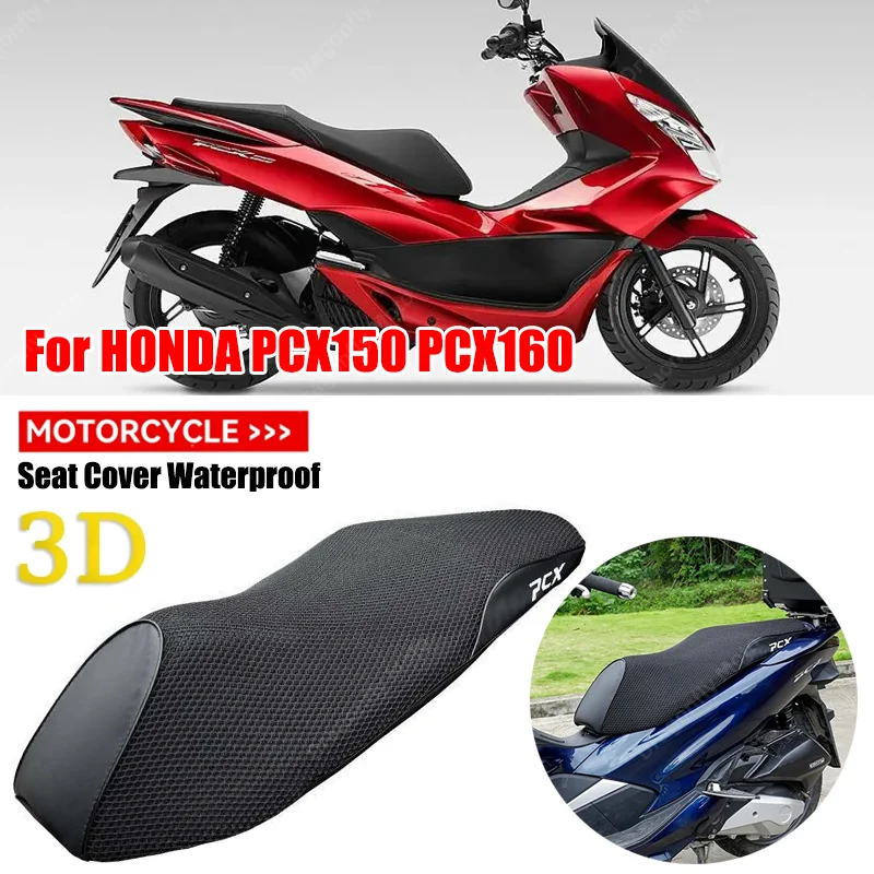 Motorcycle Seat Cover 3D Mesh Breathable Antislip Summer Cushion Pad For HONDA PCX150 PCX160 PCX 150 PCX 160 Scooter Bike Net