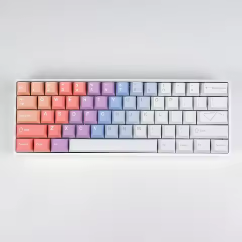 KBDiy Dreamscape Keycap Hangul Cherry Profile PBT Keycaps Custom Alice Split Space 7U ISO for Wireless 60 Mechanical Keyboard