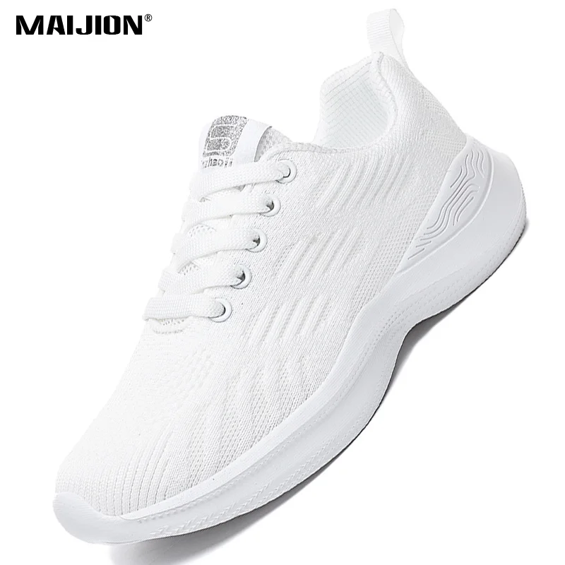 Ladies Breathable Mesh Sneakers Lightweight Knitted Casual Sports Shoes Women Comfort Soft Sole Outdoor Walking Running Shoes