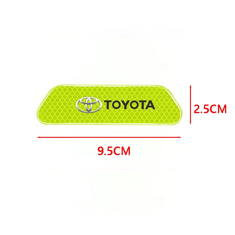 Car Door Safety Warning Reflective Mark 3D Sticker Auto Styling For Toyota Prius Avensis Rav4 Auris Yaris Cruiser Camry Highland