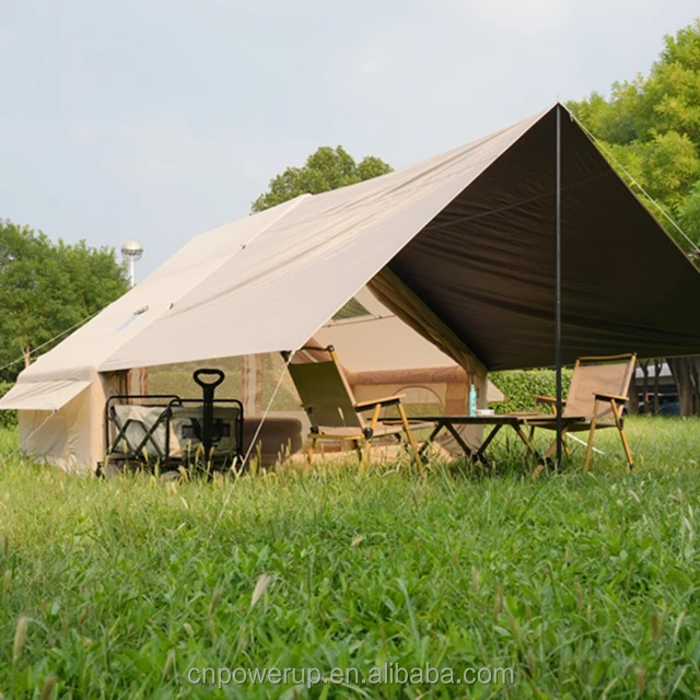 POWERUP Inflatable Camping Tent with Star Window, Waterproof Outdoor Portable Cabin Tent, Automatic Beach Tent Oxford Material
