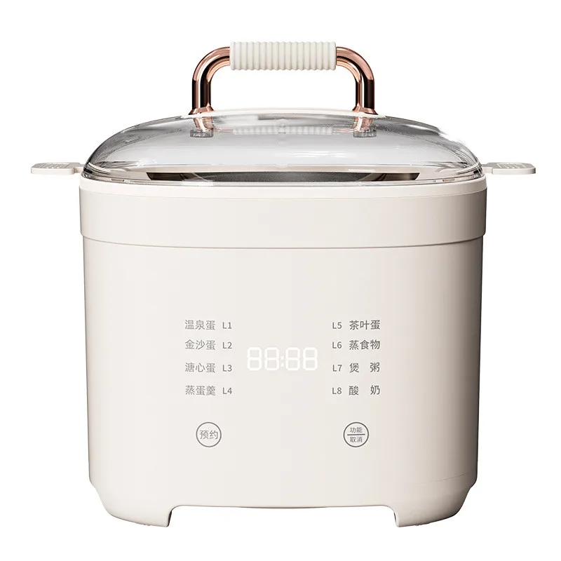 200W Smart Egg Cooker Low Power Steaming Pot 24h Appointment Fast Heating Breakfast Machine Auto Power Off Food Steamer 220V