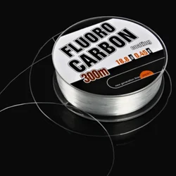 300M Carbon Fiber Coating Fishing Line 0.3-0.5MM 30-45LB FluoroCarbon Fly Fishing String Cord Wire Shock Leader Japan