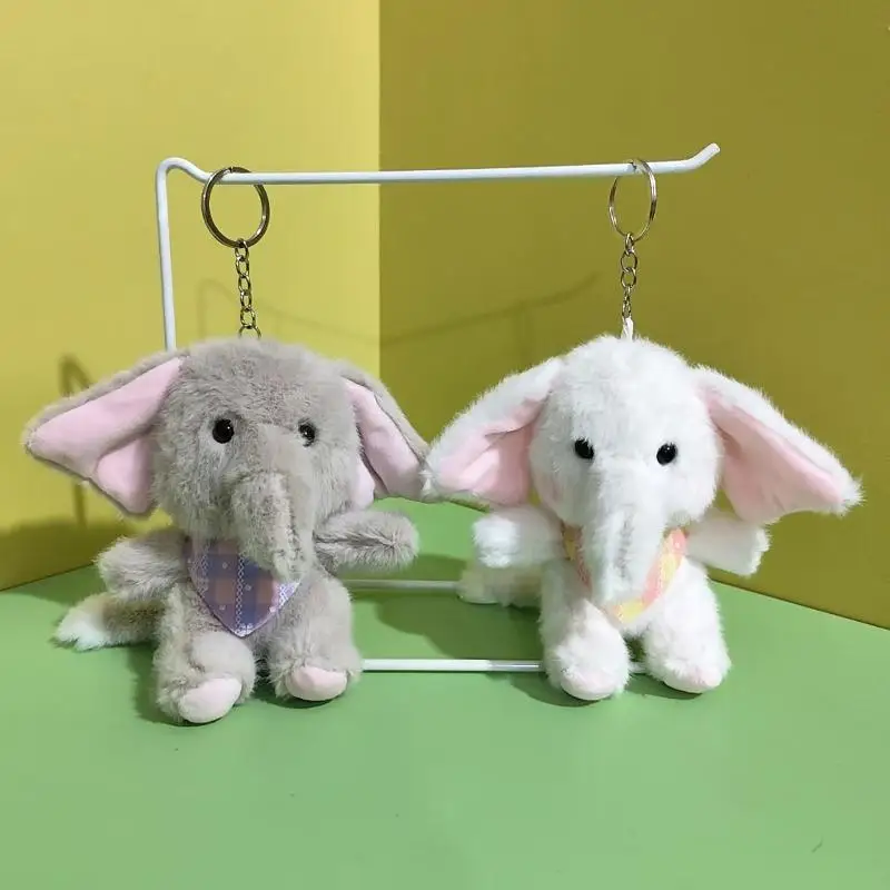 

1Pcs Cartoon Elephant Stuffed Doll Keyring Soft Plush Toy Key Holder Bag Pendant Cute Elephant Keychain Backpack Hanging Decor