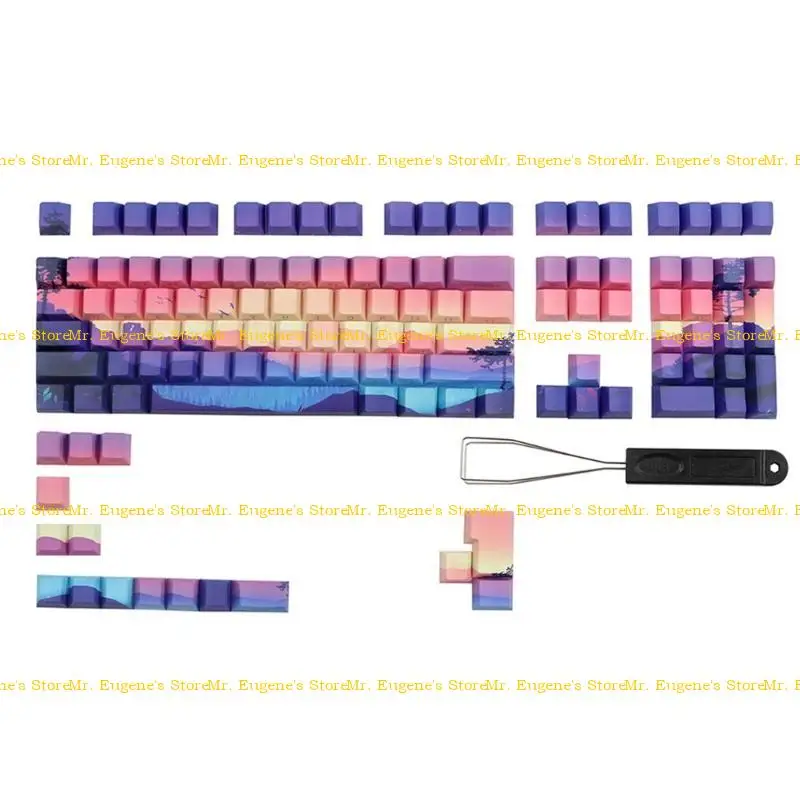 

D08B Side-lit Backlight Keycap Set 124 Keys in Cherry Profile, Dye Sublimation Print