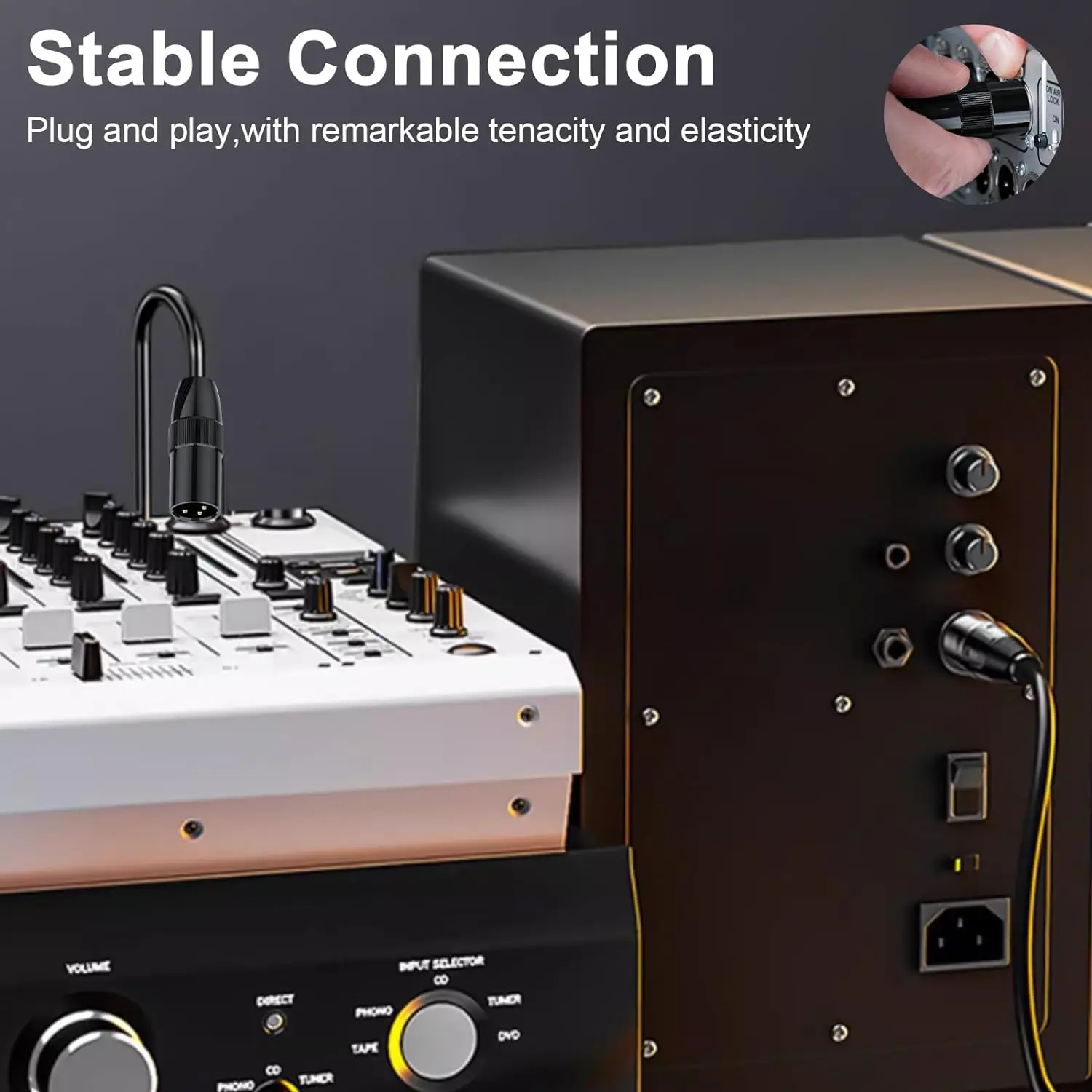 DJ Stage Recording XLR Cable Microphone Phantom Power Audio Interface Mixing Console 3 PIN XLR Cable for Shure SM7B AM8 K688 Mic