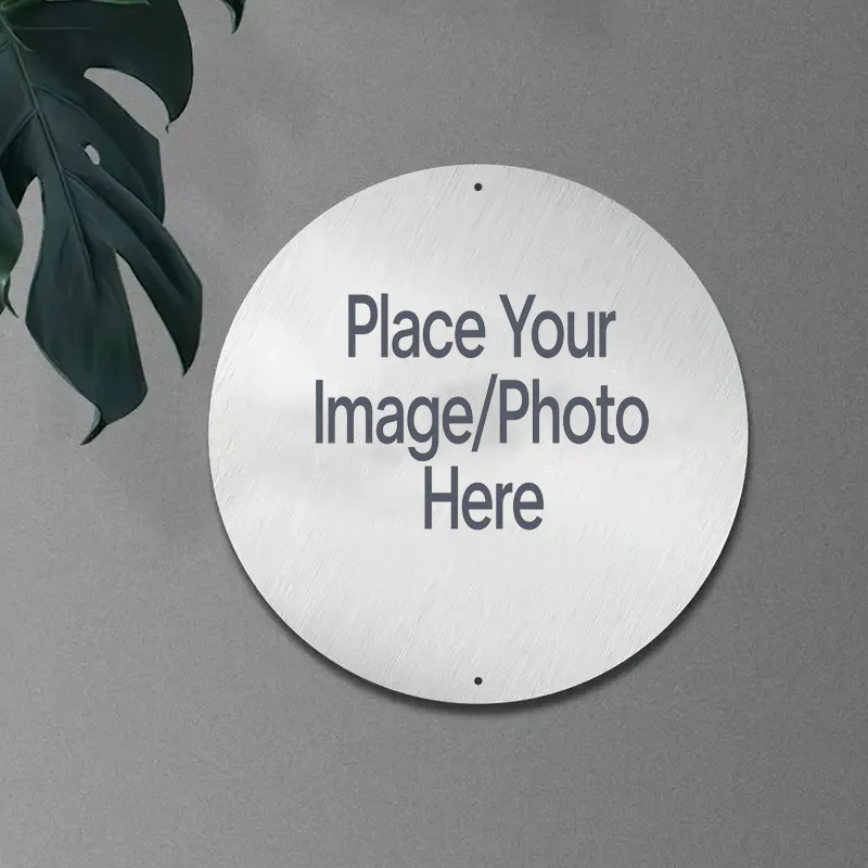 Custom Round Metal Sign with Your Photo, Personalized Vintage Wall Art, 7.9-Inch Durable Home Decor for Living Room, Bedroom, Of - view 4