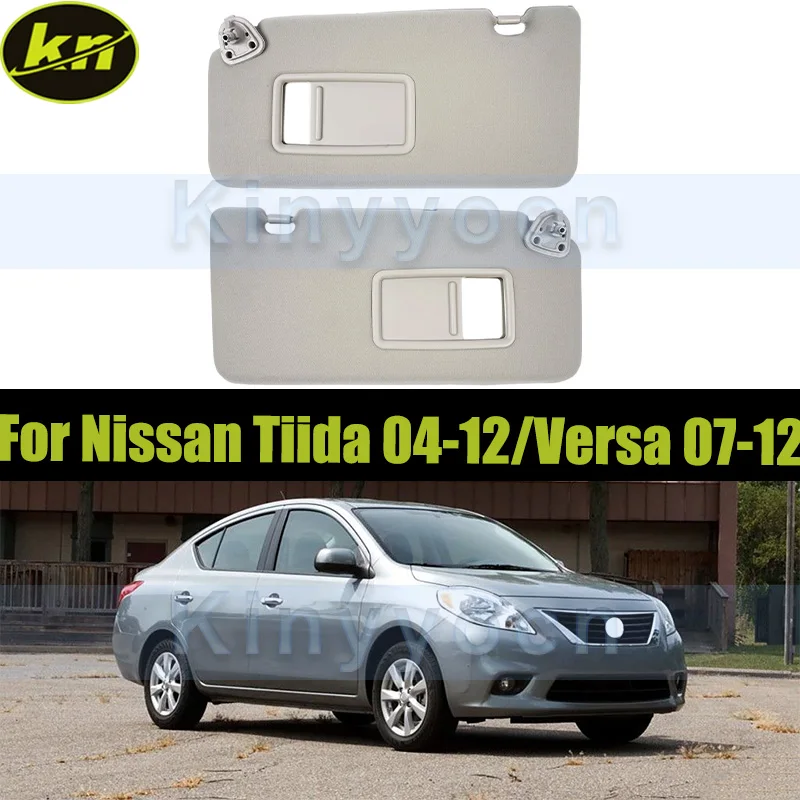 

Gray Sun Visor For Nissan Tiida 2004-2012/Versa 2007-2012 Side Shade Sunvisor With Mirror
