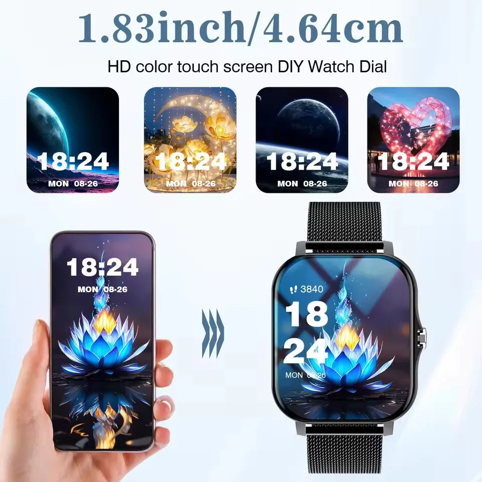 2026 New Bluetooth Call Smart Watch Information Push Men Women Health Monitoring Watch Pedometer Smartwatch For Android IOS HT30