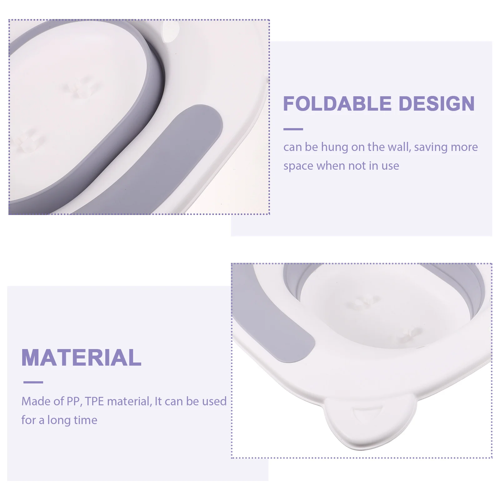 

1 шт., сидячая ванна, серое складное биде для умывания от геморроя, послеродовой уход, туалет, сидячая ванна, материал Tpe Pp