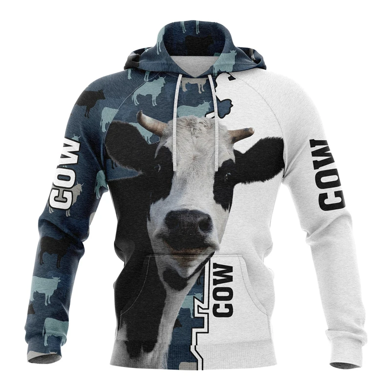 Fashion Cool Horse Cow Graphic 3D Printed Hoodies For Men Women Casual Autumn Pullover Long Sleeve Sweatshirt Kid Hoodie Clothes