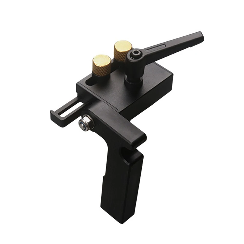 

For Miter Fence T-Slot Stop Black Ergonomic Handle Miter Limiter Ergonomic Design Standard 19mm T-slots Lockable Stopper