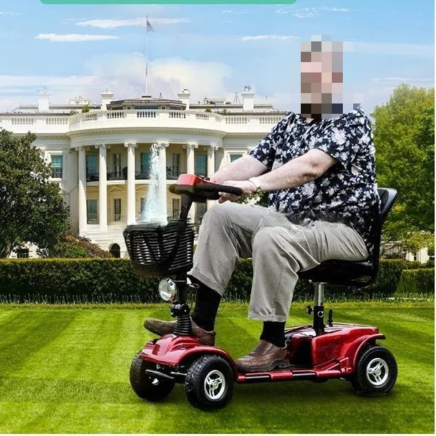 Folding elderly scooter four-wheel electric vehicle elderly disabled adult fully automatic moped