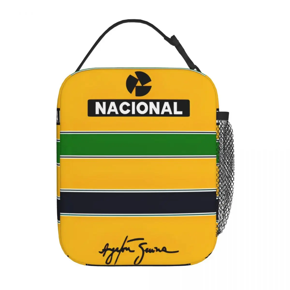 Ayrton Senna Racing Lunch Bag Isolado, Capacete, Food Bag, À prova de vazamento, Refrigerador térmico, Lancheiras para Piquenique