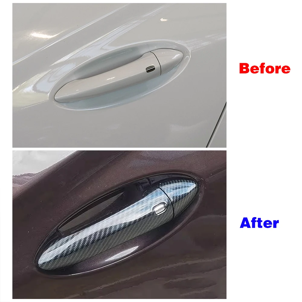 for Buick Encore 2020-2025 Envision Enclave LaCrosse 2017 Black Exterior Door Handle Cover Trim Carbon Decor Chrome Styling